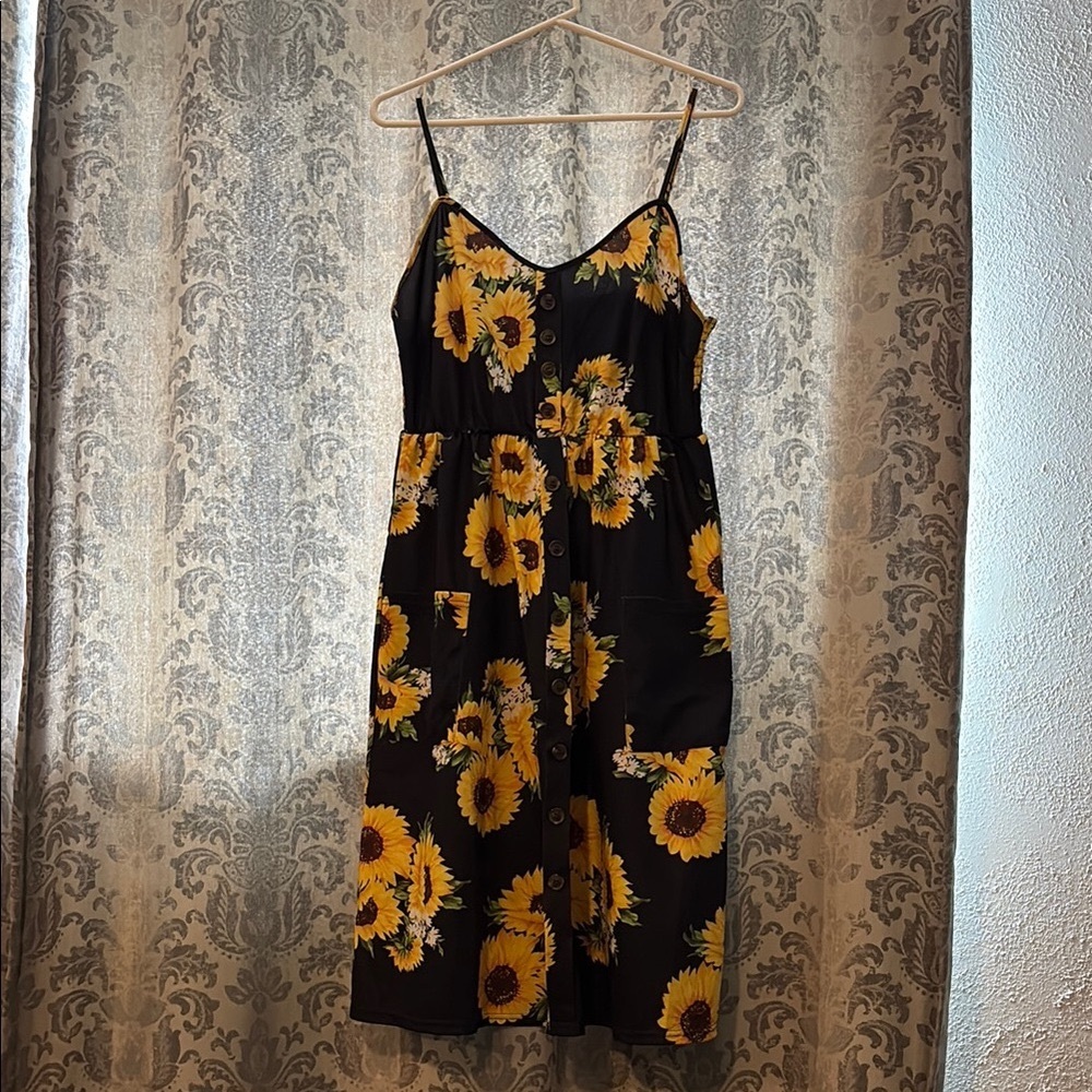 Sunflower Print Dress